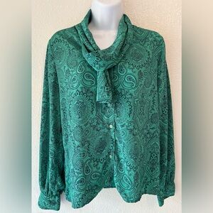 Vintage Castleberry Studio  London  New York Paisley Blouse